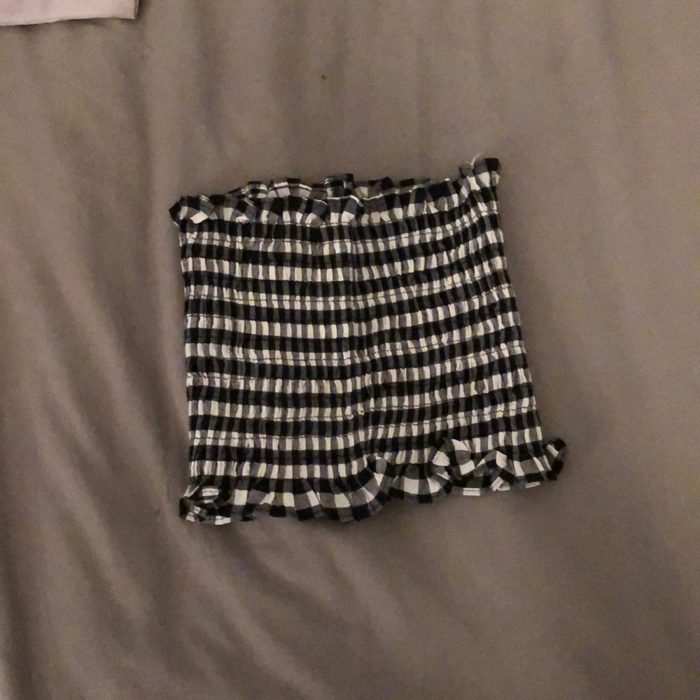 Plaid tube top